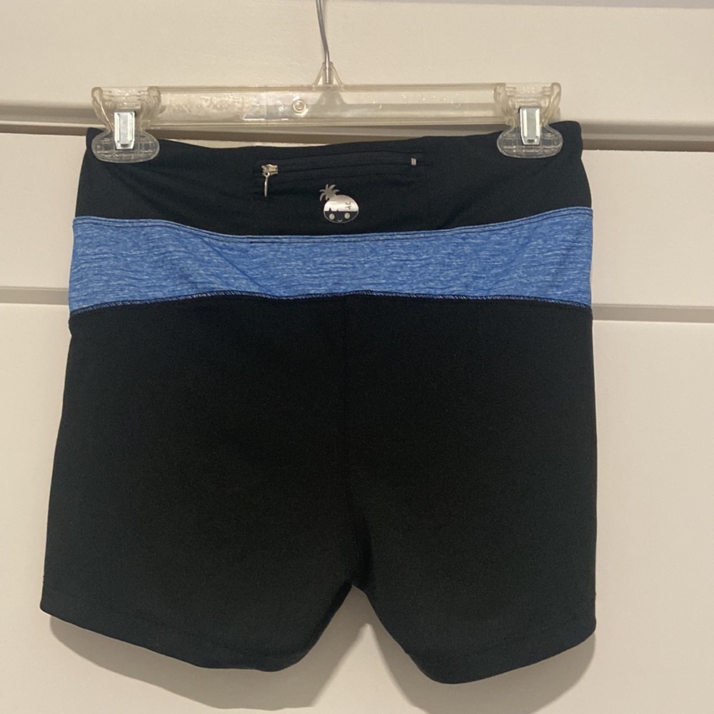Rubber doll medium black and blue athletic shorts EUC